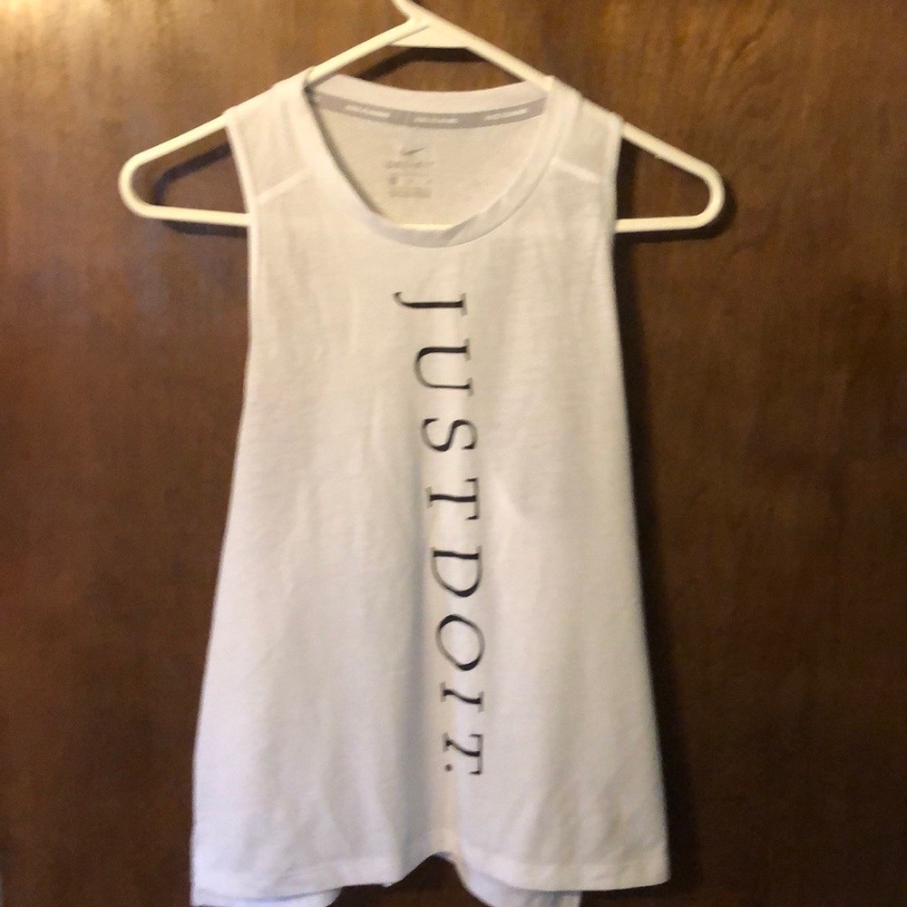 White Nike racer back tank